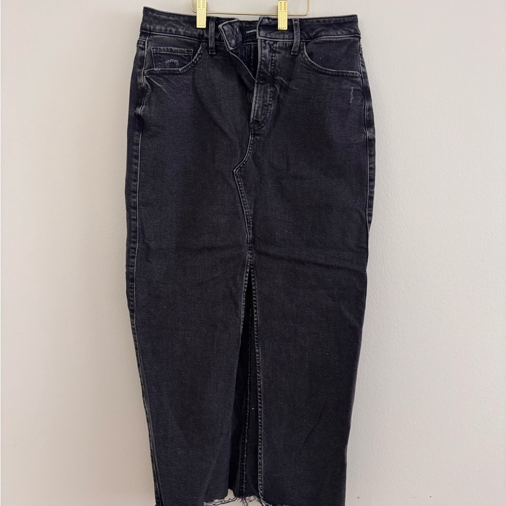 Express Women's Black Denim Skirt